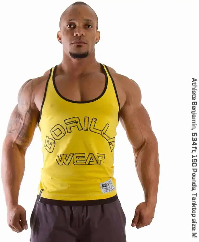 Logo Stringer Tank Top-Yellow