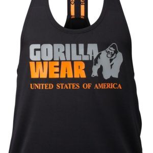 Nashville Tank Top - Black/Neon Orange