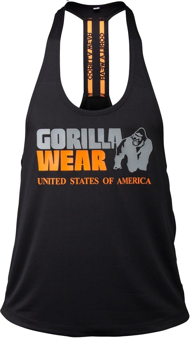 Nashville Tank Top - Black/Neon Orange