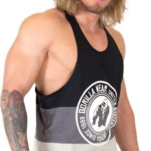 Alternative view of Nevada Stringer Tank Top - Black/Gray