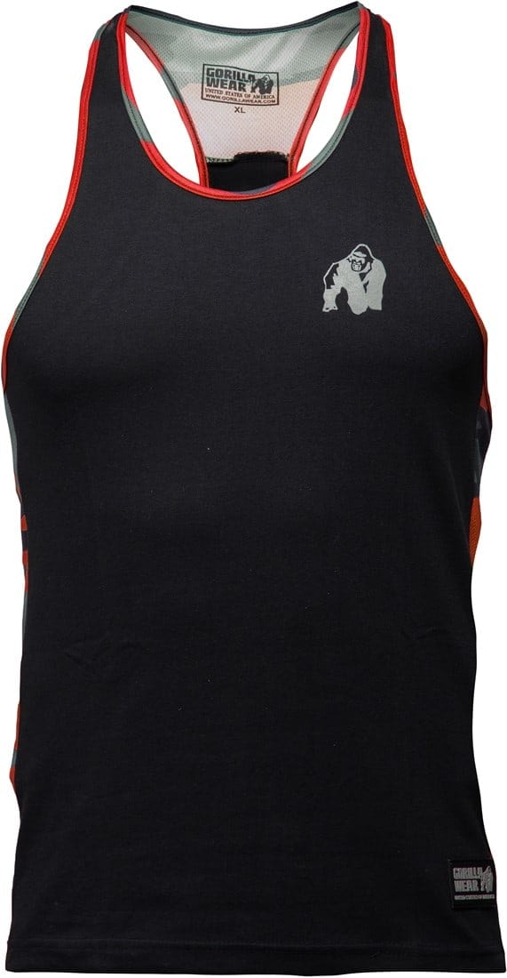 Sacramento Camo Mesh Tank Top - Black/Red