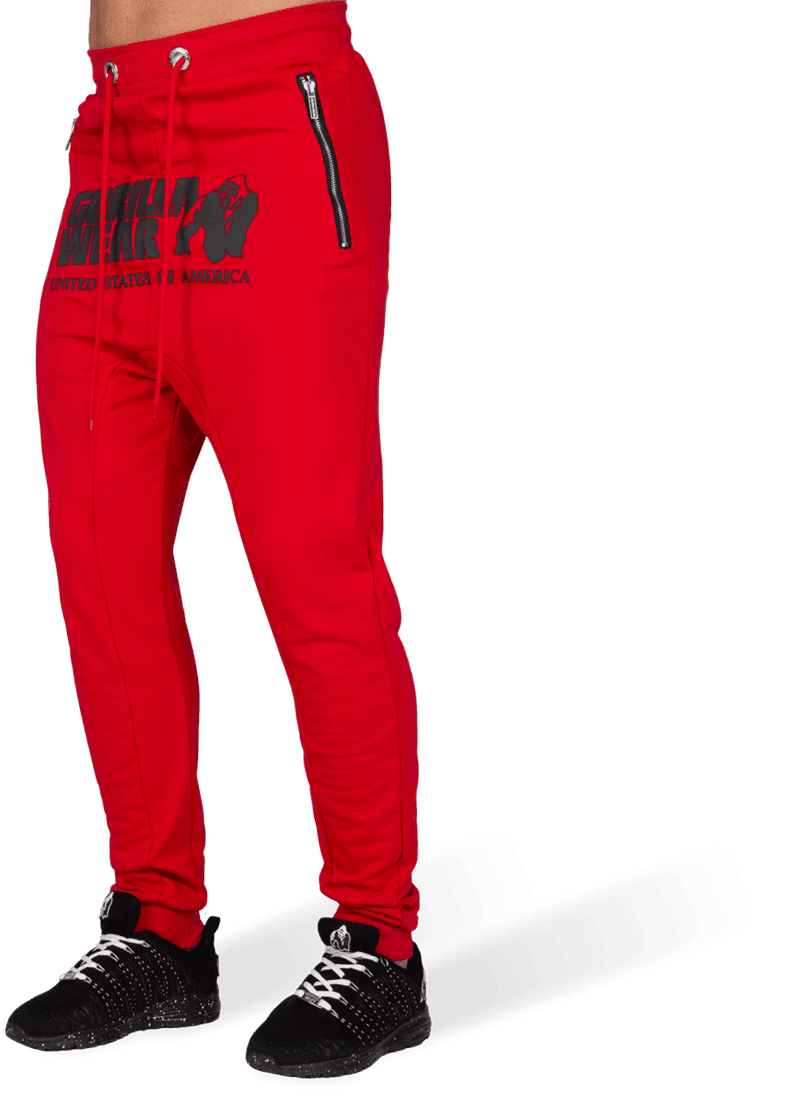 Alabama Drop Crotch Joggers - Red