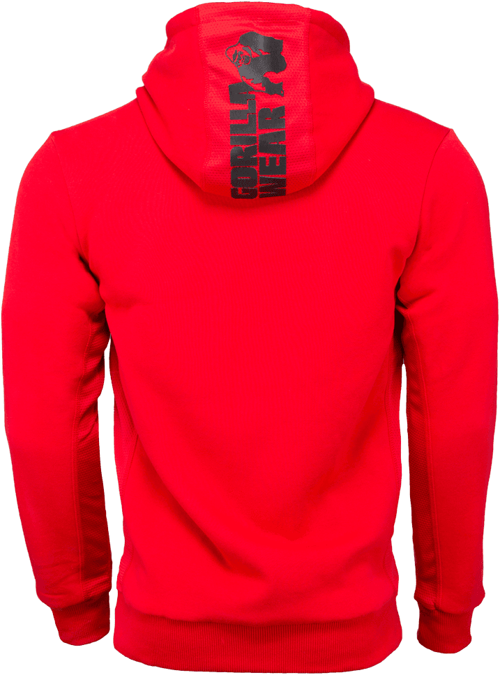 Bowie Mesh Zipped Hoodie - Red - Image 2