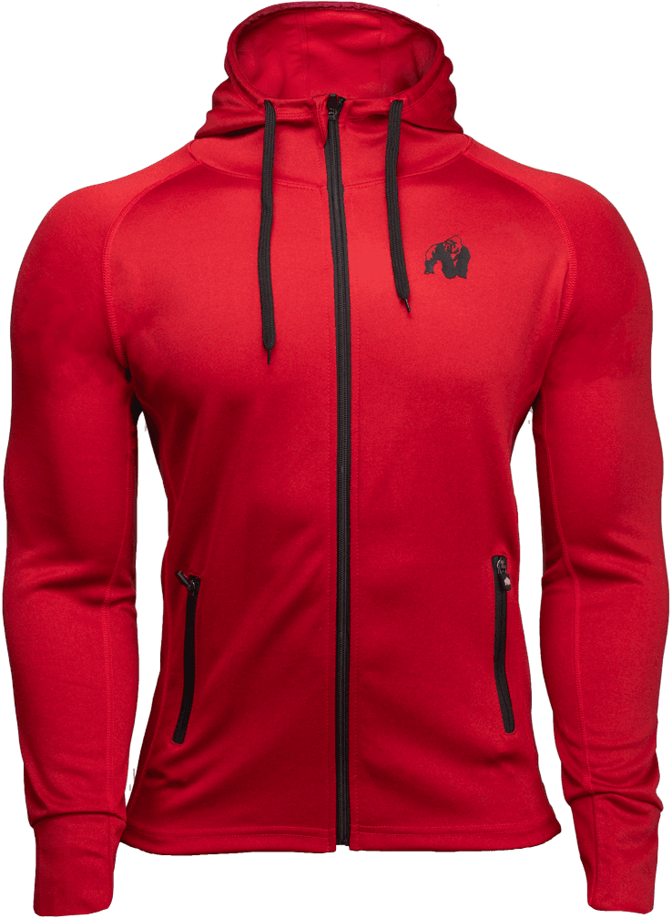 Bridgeport Zipped Hoodie - Red
