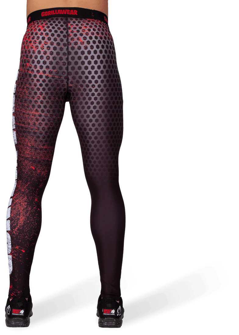 Bruce Men's Tights - Red/Grey - Image 3