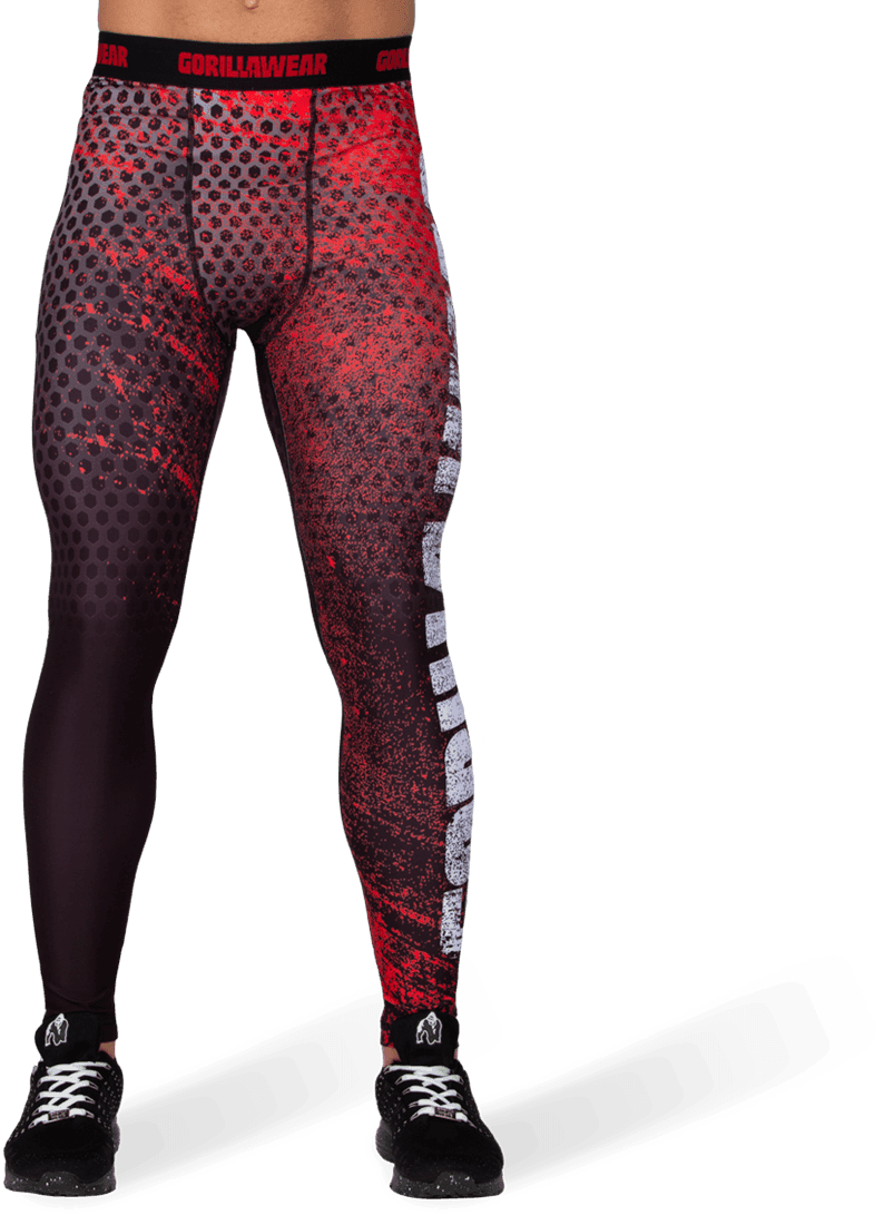 Bruce Men's Tights - Red/Grey - Image 2