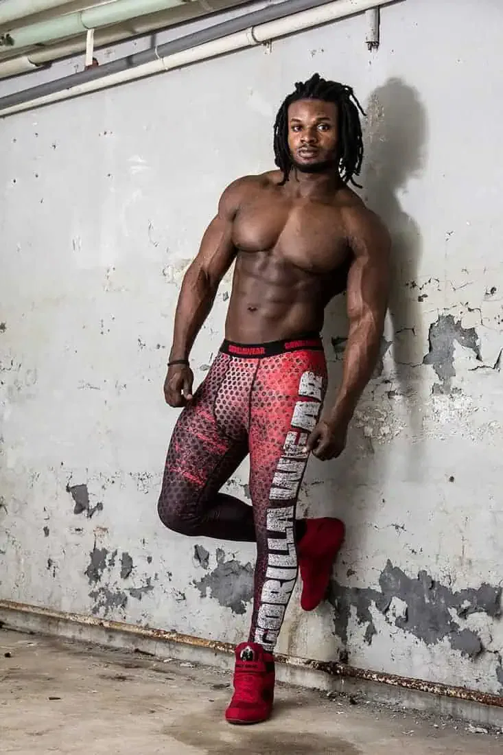 Bruce Men's Tights - Red/Grey - Image 4