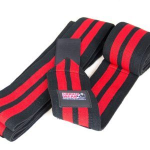Alternative view of Knee Wraps 79 Inch Black/Red