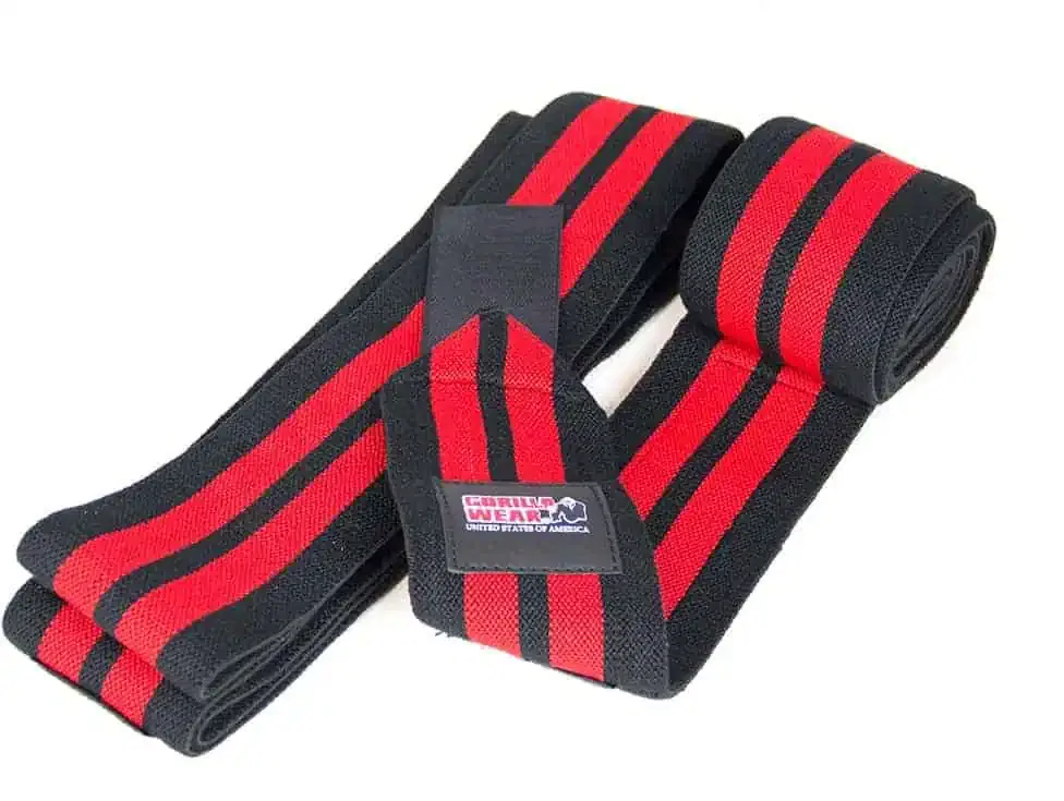 Knee Wraps 98 Inch Black/Red - Image 2