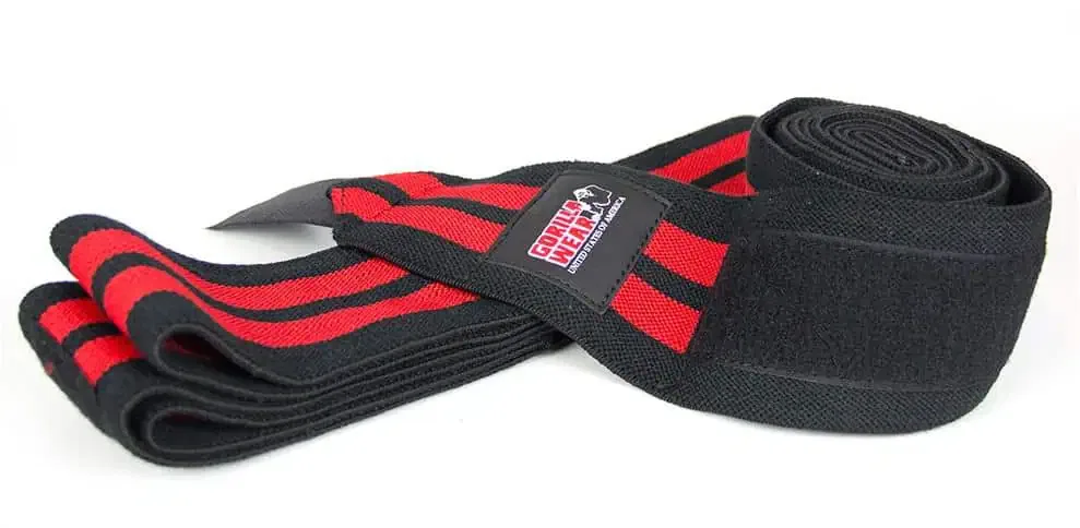 Knee Wraps 98 Inch Black/Red - Image 3
