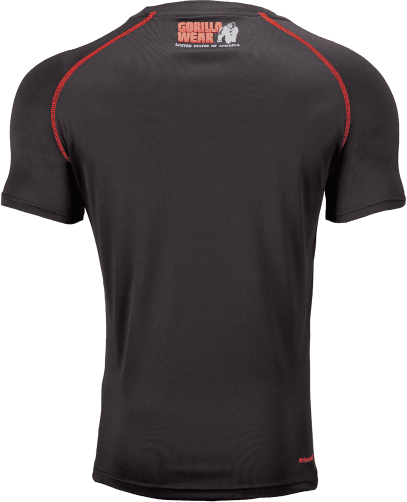 Performance t-shirt - Black/red - Image 2