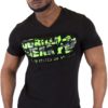 Sacramento V-Neck T-Shirt - Black/Lime Neon