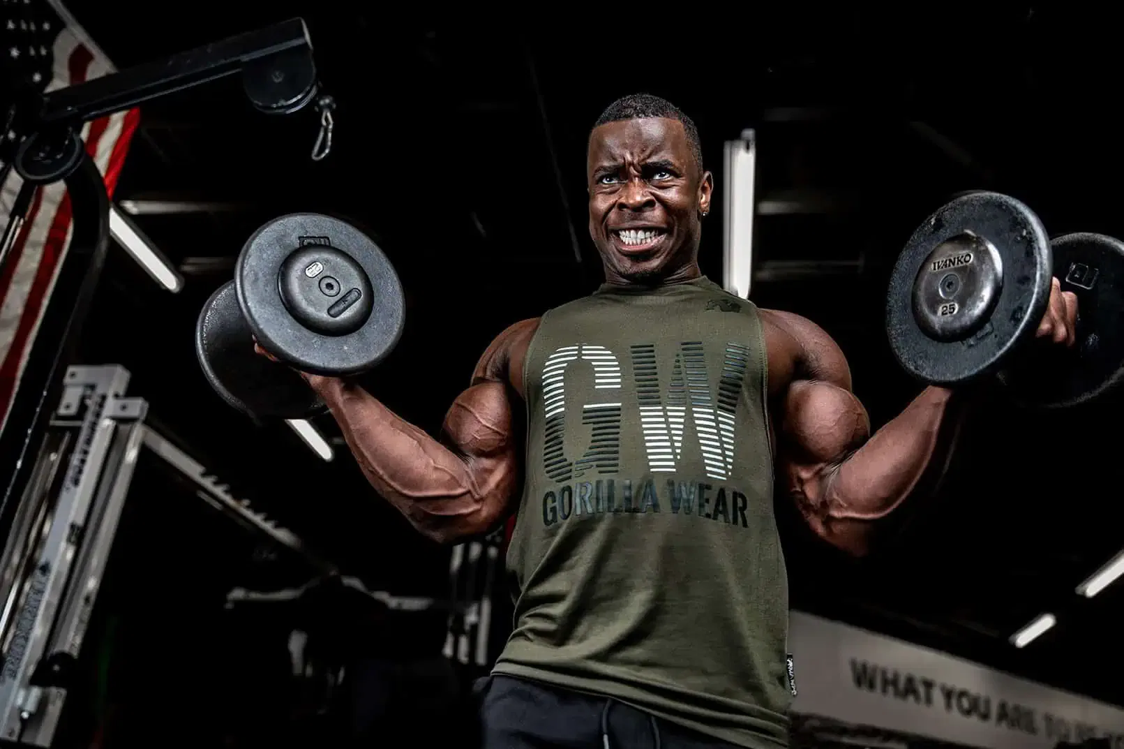 Dakota Sleeveless T-Shirt - Army Green - Image 3