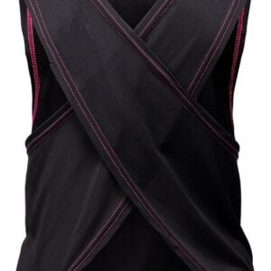 Alternative view of Odessa Cross Back Tank Top - Black/Pink