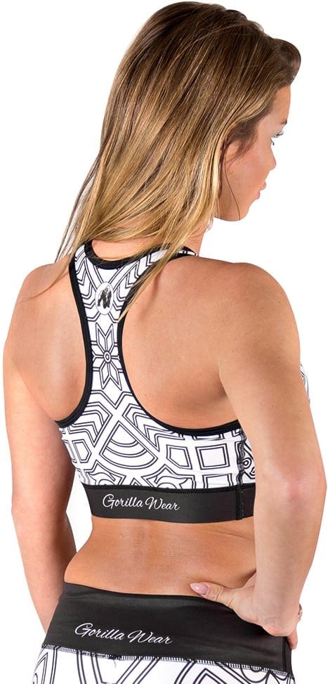 Pueblo Sport Bra - Black/White - Image 2