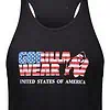 USA Tank Top Black