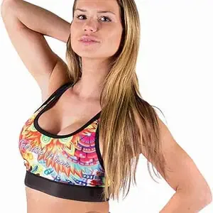 Alternative view of Venice Sports Bra - Multicolor Mix