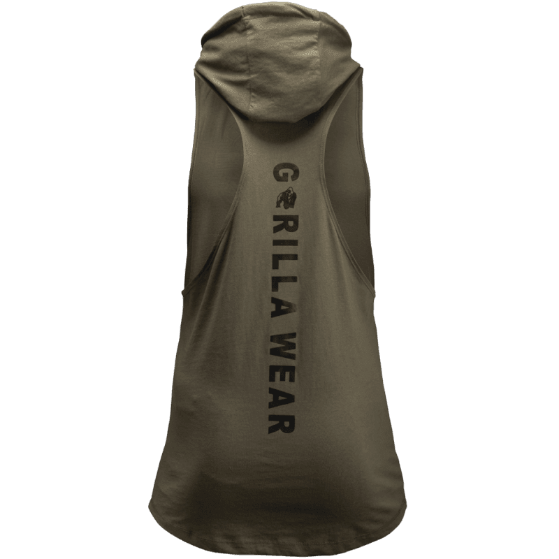 Lawrence Hooded Tank Top - Army Green - Image 2