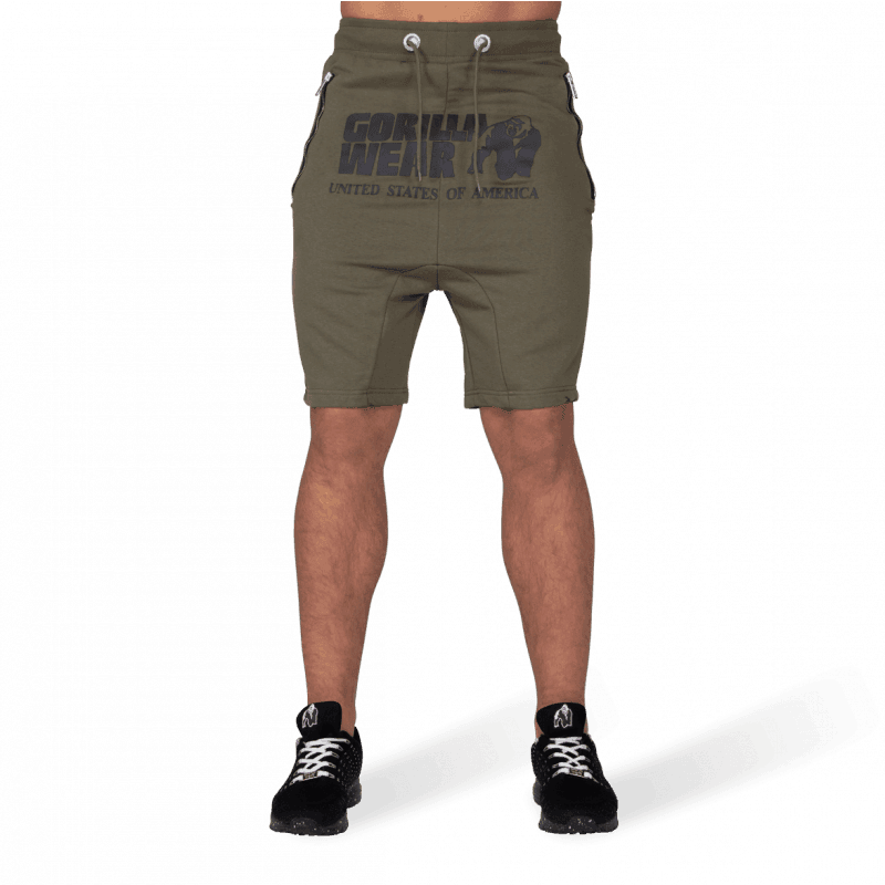 Alabama Drop Crotch Shorts - Army Green