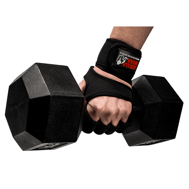 Yuma Weightlifting Workout Gloves - Black - Image 3