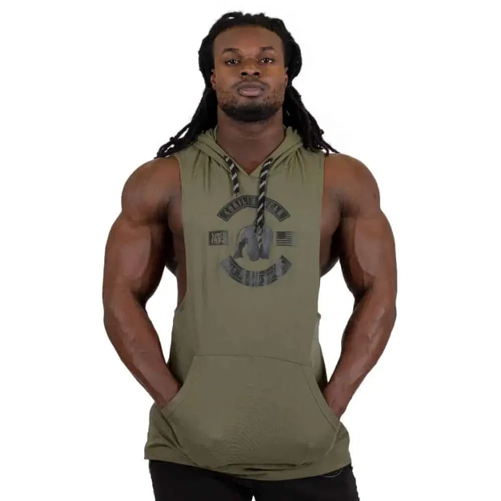 Lawrence Hooded Tank Top - Army Green - Image 3