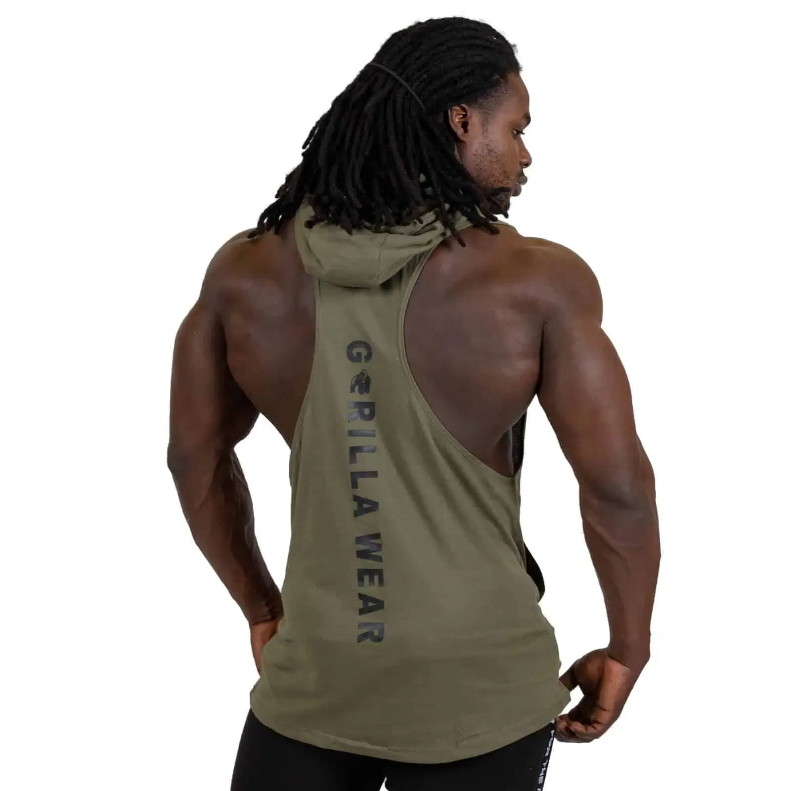 Lawrence Hooded Tank Top - Army Green - Image 4