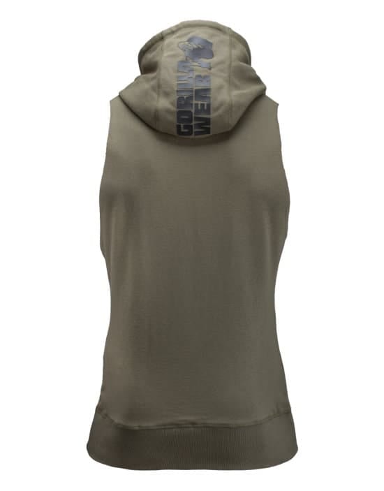 Manti Sleeveless Hoodie - Army Green - Image 2