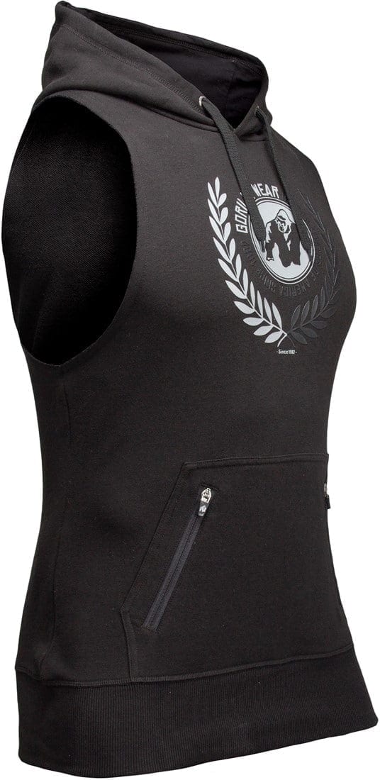 Manti Sleeveless Hoodie - Black - Image 3