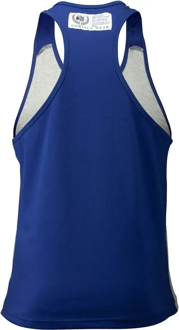 Roswell Tank Top - Grey/Navy Blue - Image 2