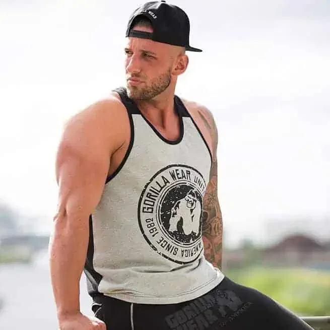 Roswell Tank Top - Grey/Black - Image 5
