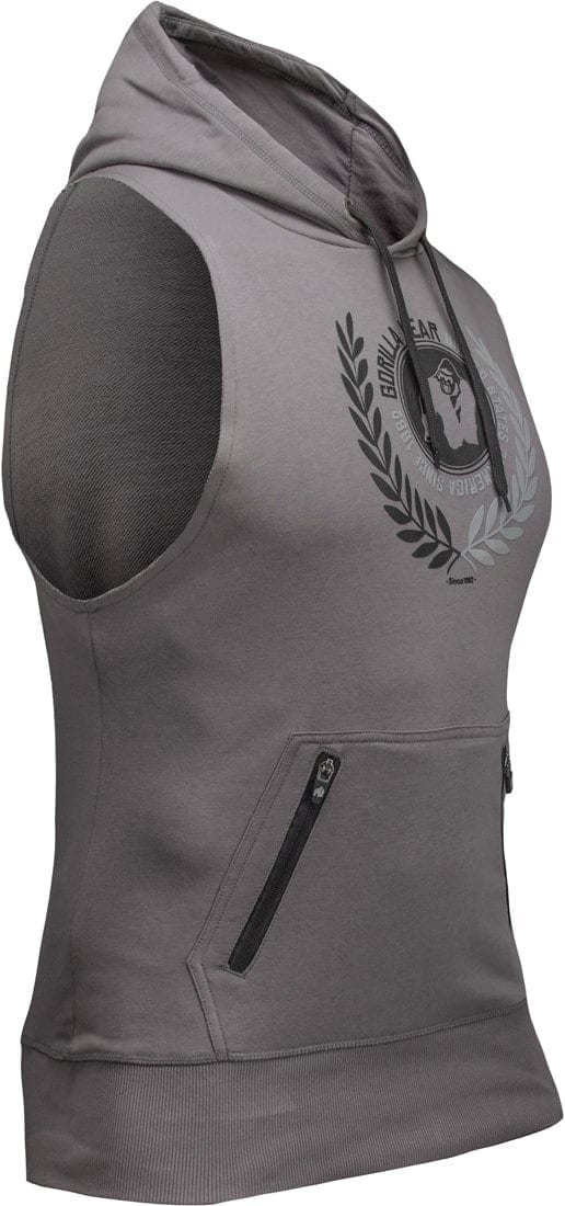 Manti Sleeveless Hoodie - Grey - Image 3