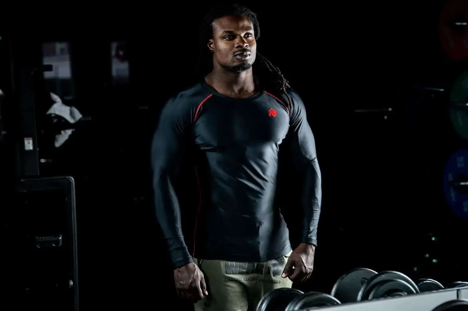 Hayden Compression Long Sleeve - Black/Red - Image 5