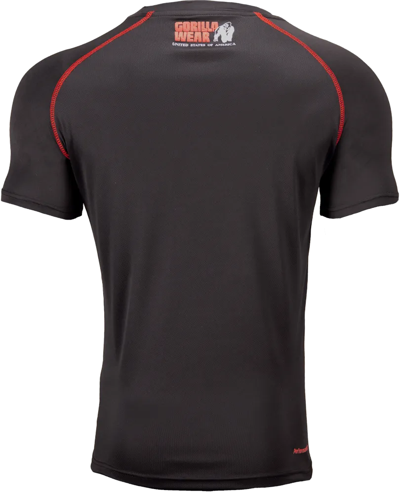 Performance t-shirt - Black/red - Image 2