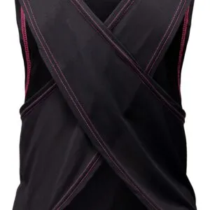 Alternative view of Odessa Cross Back Tank Top - Black/Pink