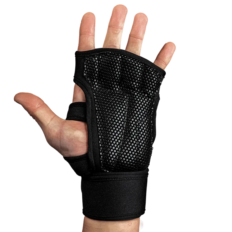 Yuma Weightlifting Workout Gloves - Black - Image 4