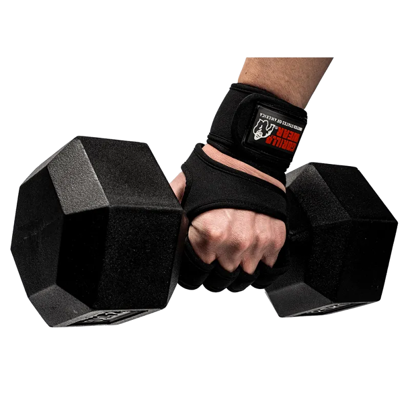 Yuma Weightlifting Workout Gloves - Black - Image 3