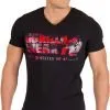 Sacramento V-Neck T-Shirt - Black/Red