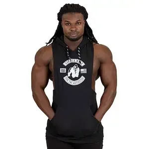 Alternative view of Lawrence Hooded Tank Top - Black