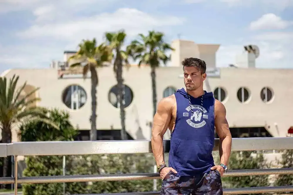 Lawrence Hooded Tank Top - Navy Blue - Image 5