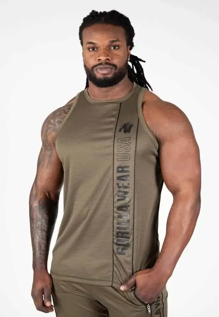 Branson Tank Top Army Green/Black - Image 3