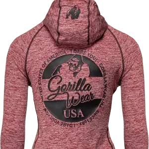 Alternative view of Shawnee Zipped Hoodie - Mixed Red