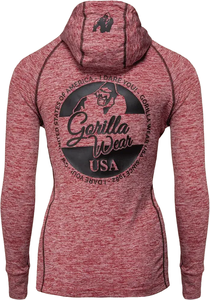 Shawnee Zipped Hoodie - Mixed Red - Image 2