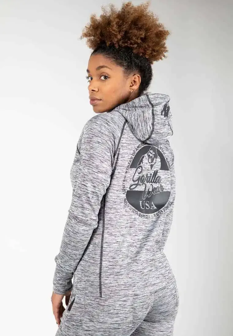 Shawnee Zipped Hoodie - Mixed Grey - Image 3