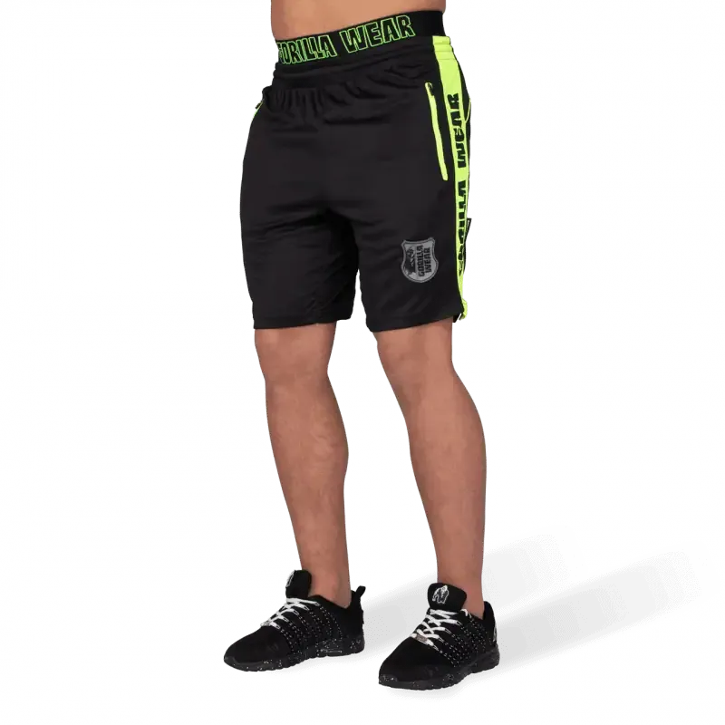 Shelby Shorts - Black/Neon Lime