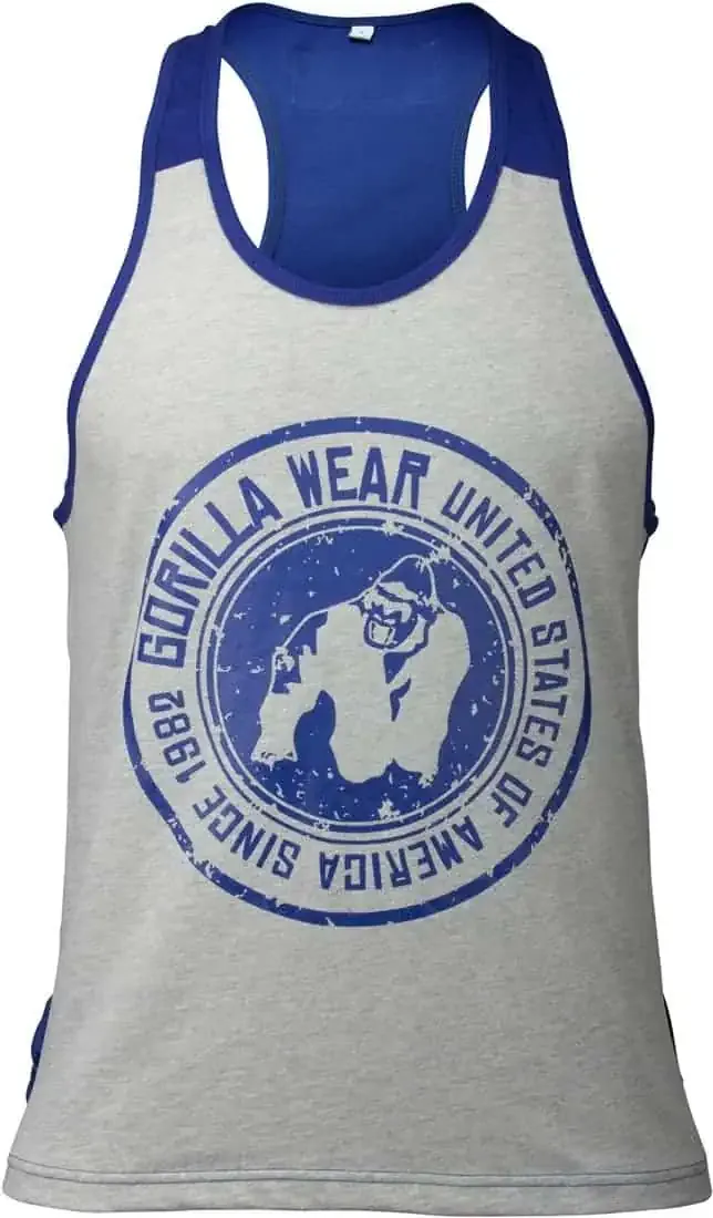 Roswell Tank Top - Grey/Navy Blue
