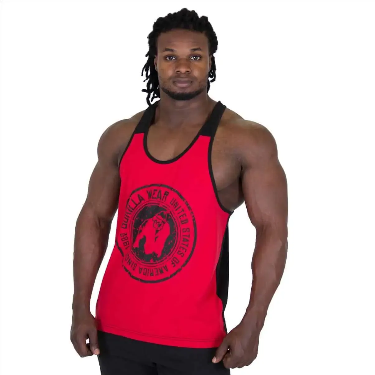 Roswell Tank Top - Red/Black - Image 3